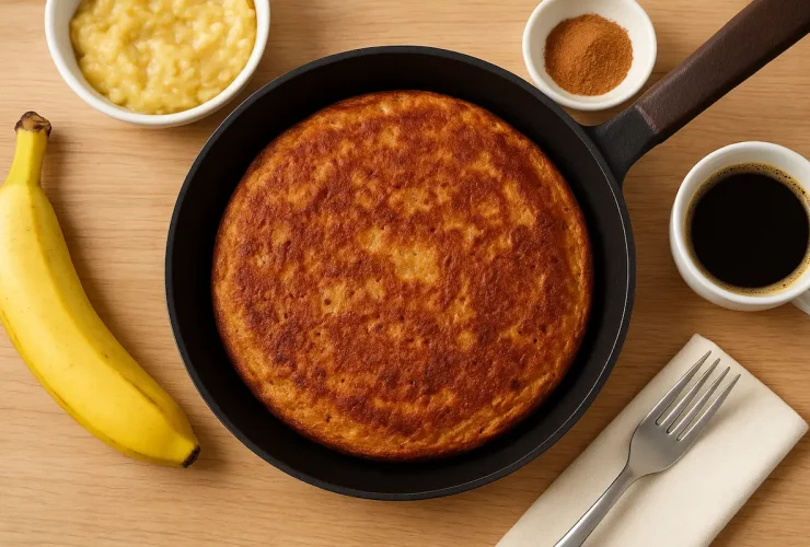 Bolo de Banana de Frigideira