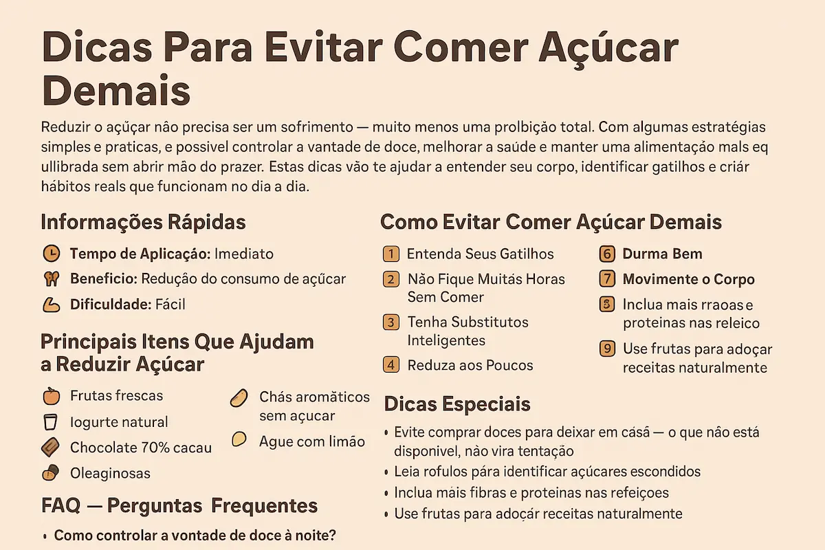 Dicas Para Evitar Comer Açúcar