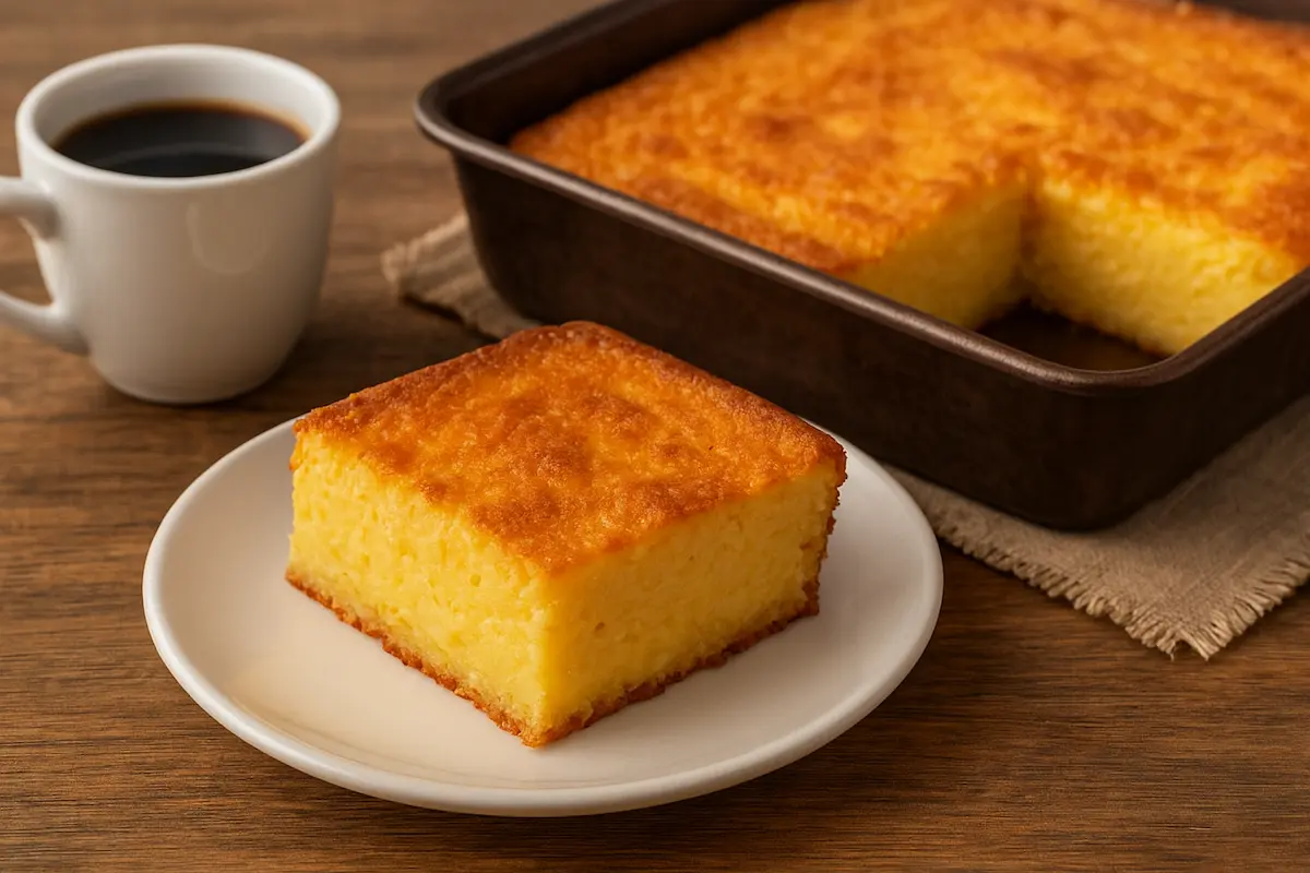 Bolo de Fubá Cremoso para o Café da Tarde