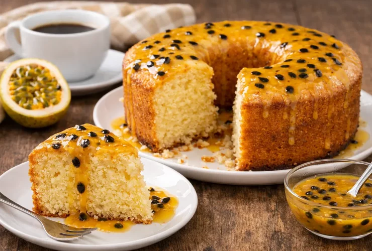 Bolo de maracujá fofinho