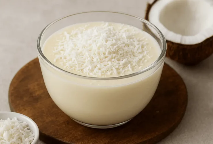 Sobremesa gelada de coco