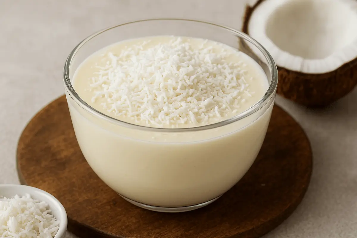 Sobremesa gelada de coco