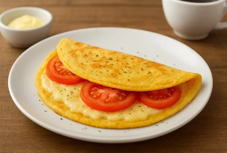 Crepioca de Queijo com Tomate