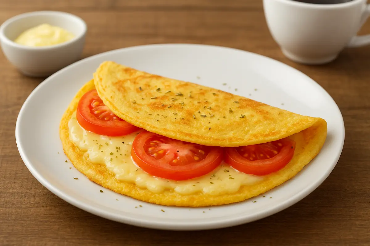 Crepioca de Queijo com Tomate