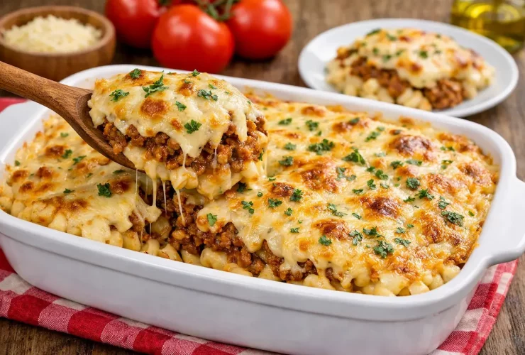 escondidinho de macarrão