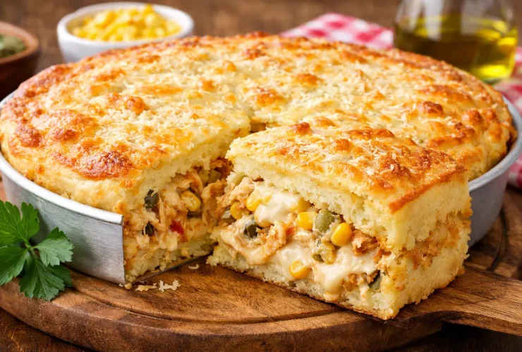 Torta de frango cremosa