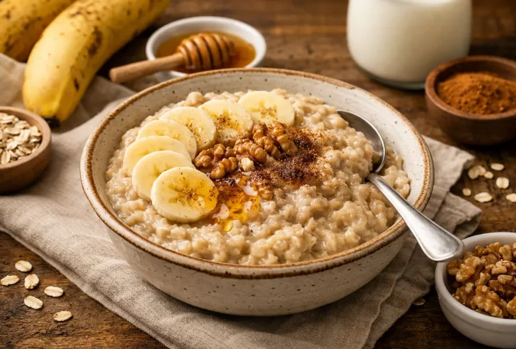 Mingau de Aveia com Banana