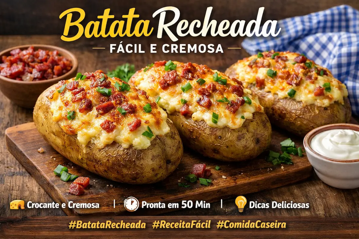 Batata recheada fácil