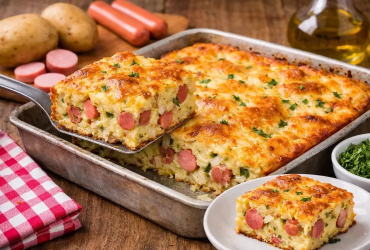 Torta Salgada de Batata com Salsicha Simples