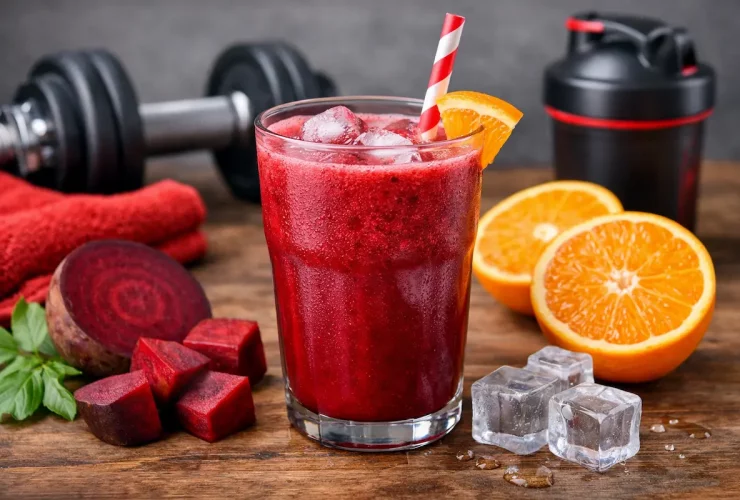 Suco de beterraba com laranja ideal para o pré-treino