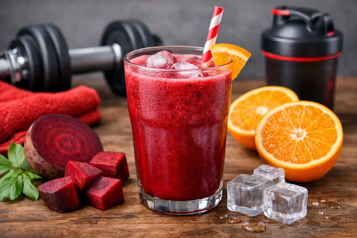 Suco de beterraba com laranja ideal para o pré-treino