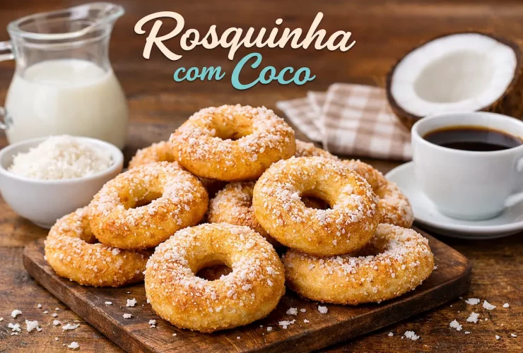 Rosquinha com coco fácil e macia