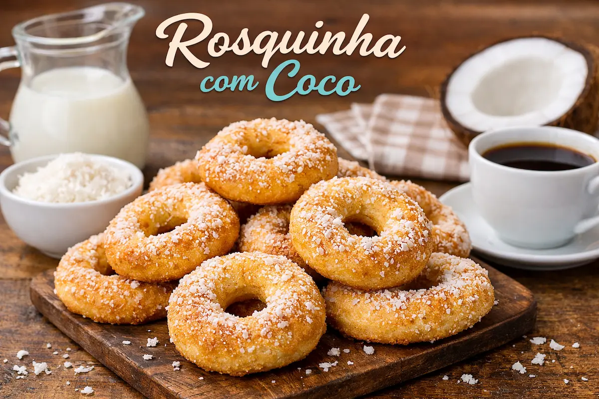 Rosquinha com coco fácil e macia