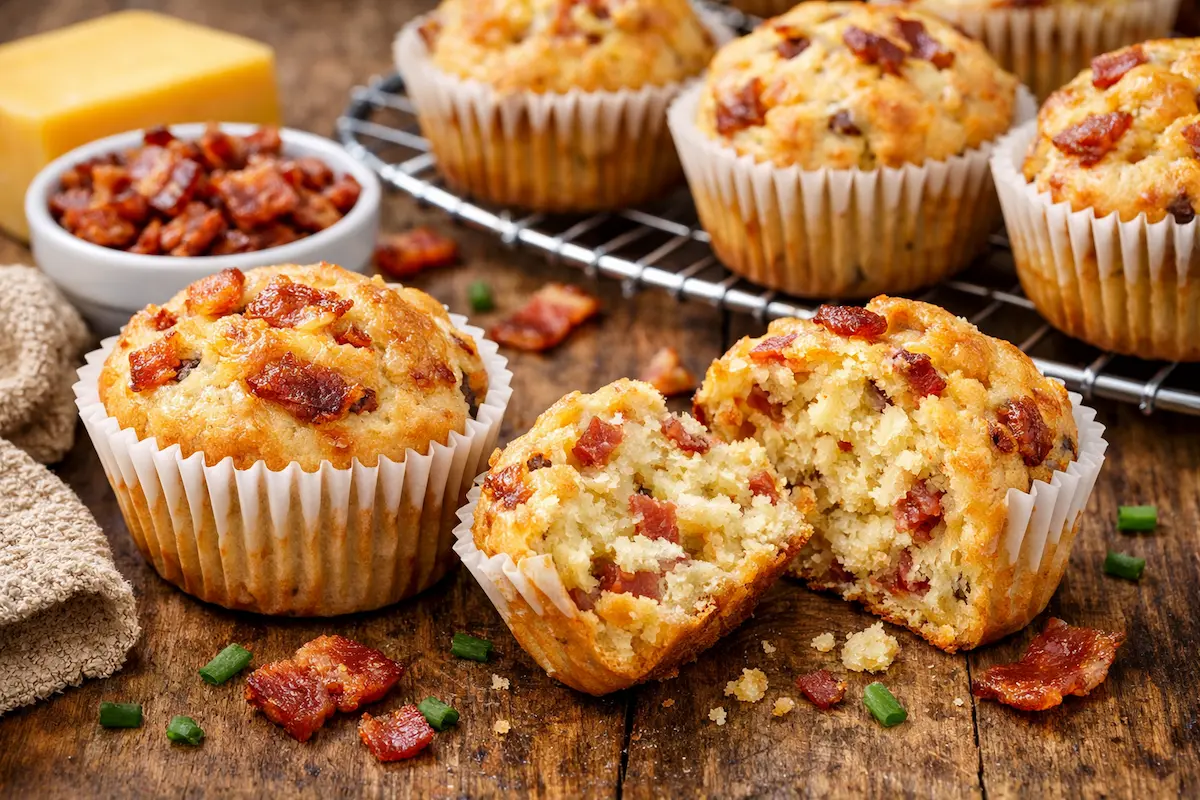 Muffin de Queijo com Bacon