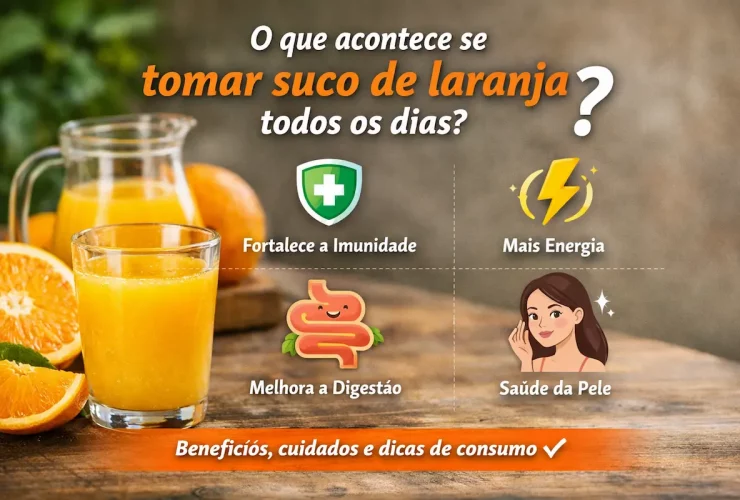 Tomar um copo de suco de laranja por dia fortalece a imunidade
