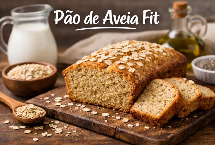 Pão de aveia fit fácil e saudável, sem farinha branca