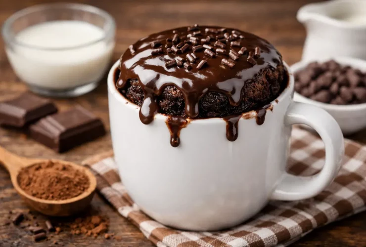 bolo de chocolate de caneca