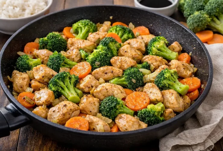 Peito de Frango com Brócolis e Cenoura