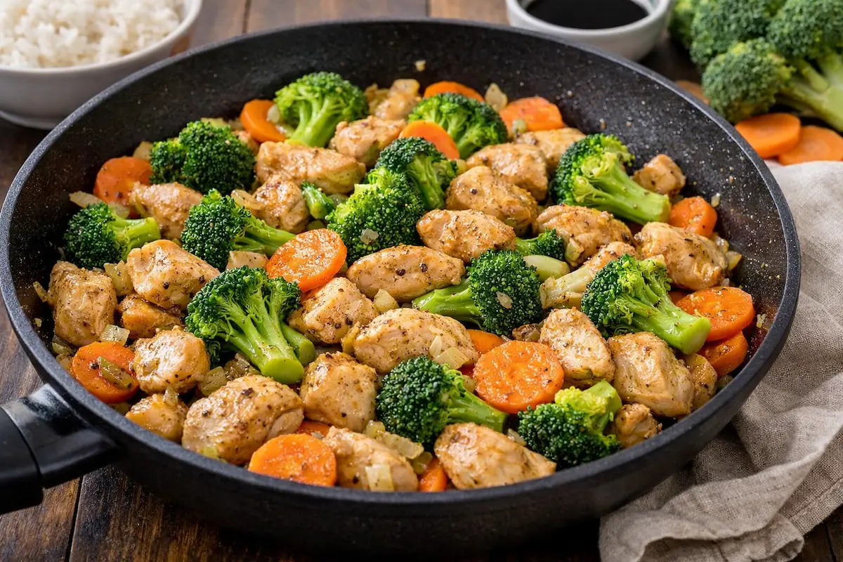 Peito de Frango com Brócolis e Cenoura