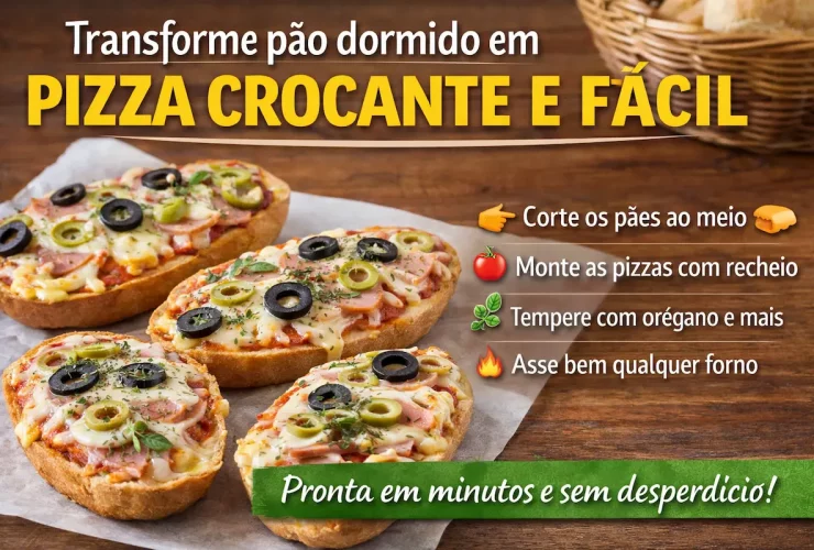 Transforme pão dormido em pizza deliciosa