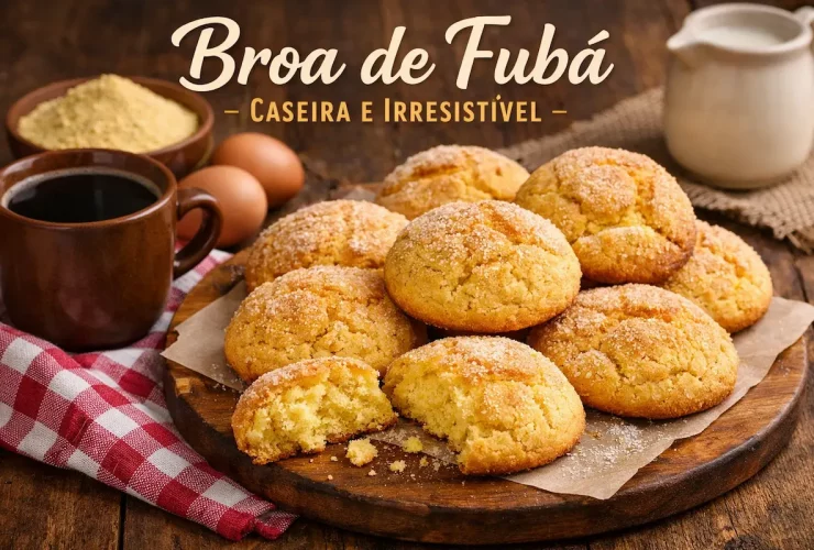 Broa de fubá fácil, macia e deliciosa