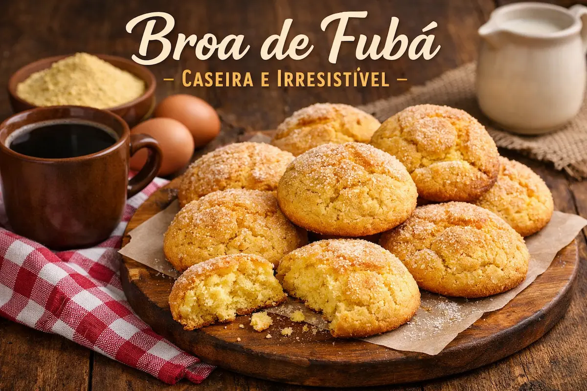 Broa de fubá fácil, macia e deliciosa
