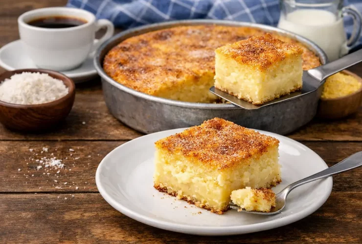 Bolo de Fubá Cremoso com Coco Fácil