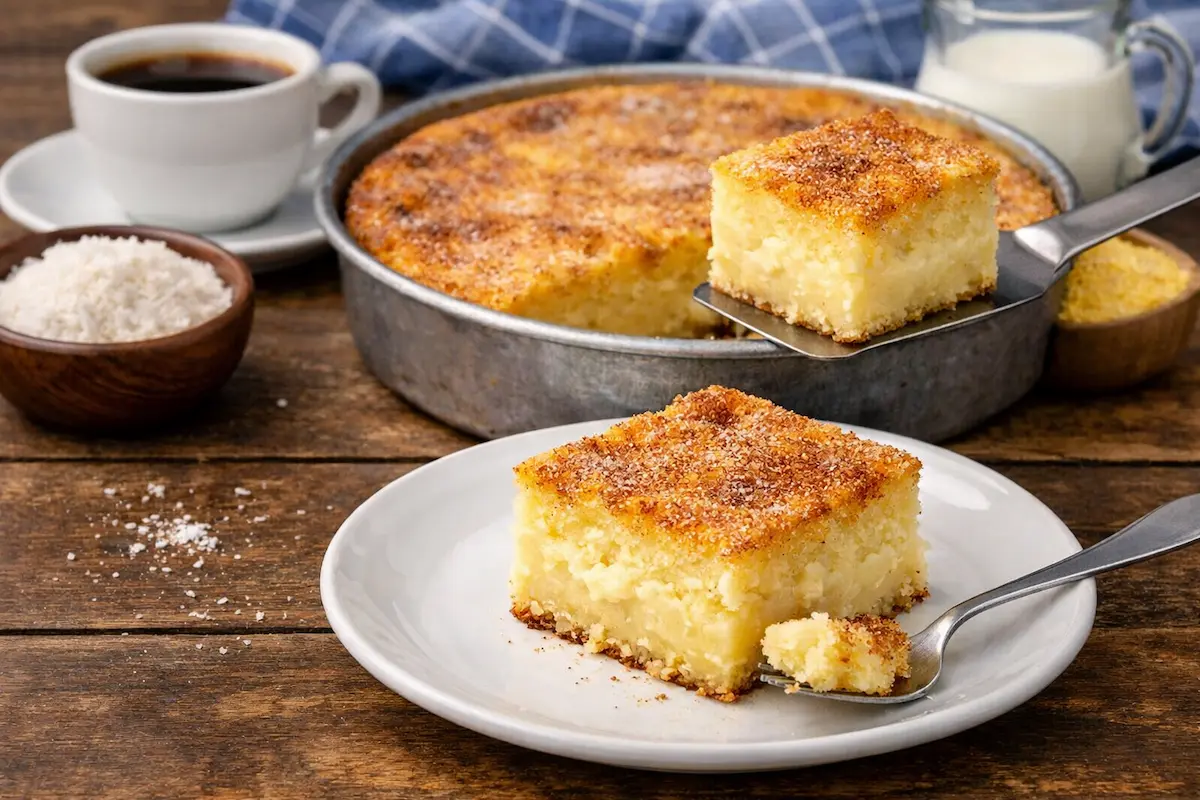 Bolo de Fubá Cremoso com Coco Fácil