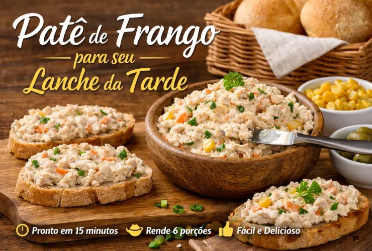 Patê de Frango Cremoso para Lanche da Tarde