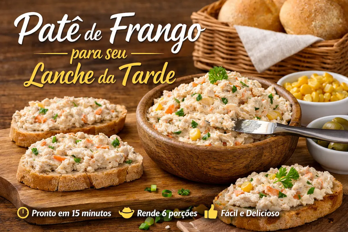 Patê de Frango Cremoso para Lanche da Tarde