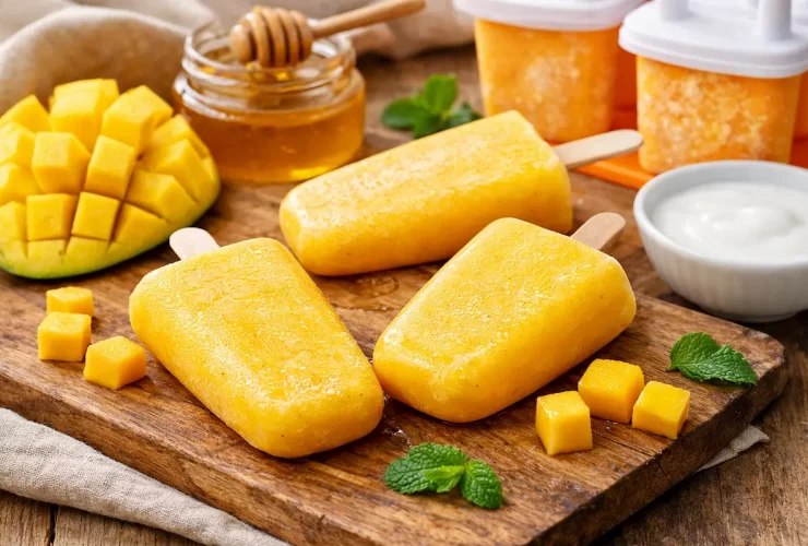 Picolé Caseiro de Manga com 3 Ingredientes