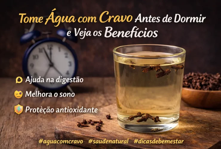 Tome água com cravo antes de dormir e veja os benefícios para o corpo