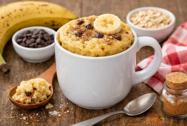 Bolo de Caneca de Banana em 5 Minutos