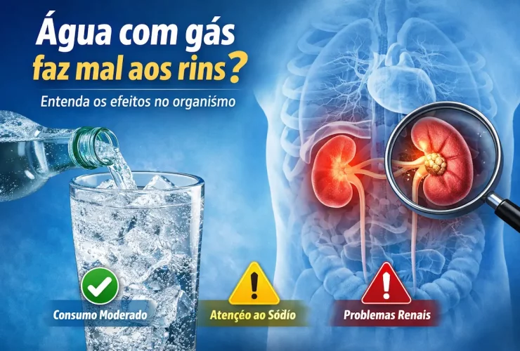 Água com gás faz mal aos rins? Entenda