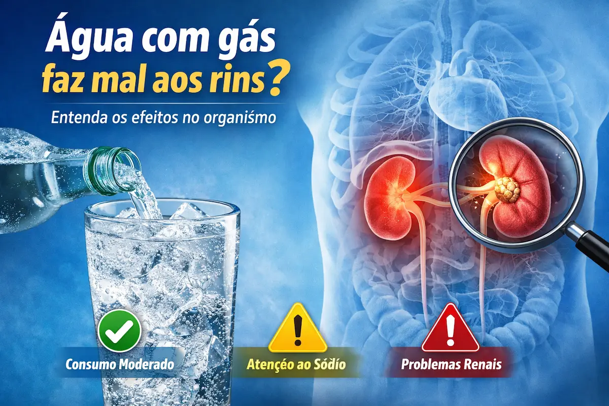Água com gás faz mal aos rins? Entenda