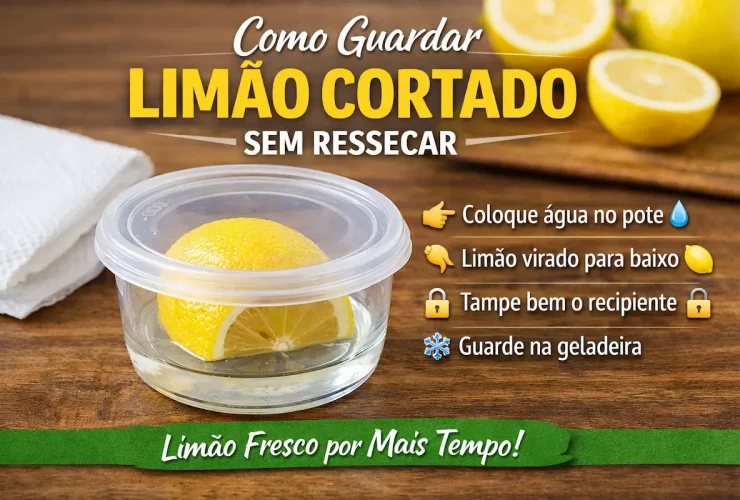 Pouca gente sabe, mas esse é o jeito certo de guardar o limão cortado na geladeira sem ressecar