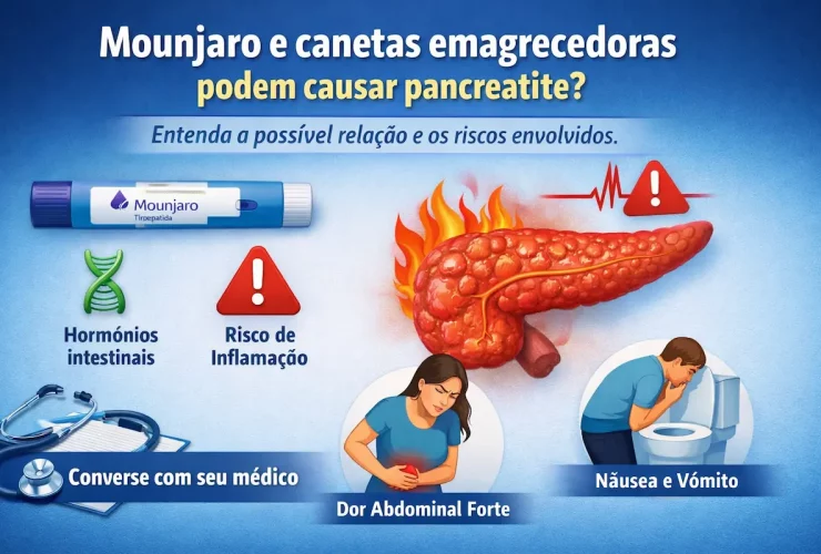 Entenda por que Mounjaro e outras canetas emagrecedoras podem estar associadas a pancreatite
