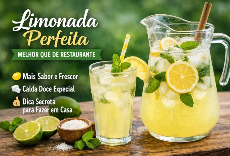 Fazer limonada é simples e fácil, mas com essa dica fica melhor até que a de restaurante