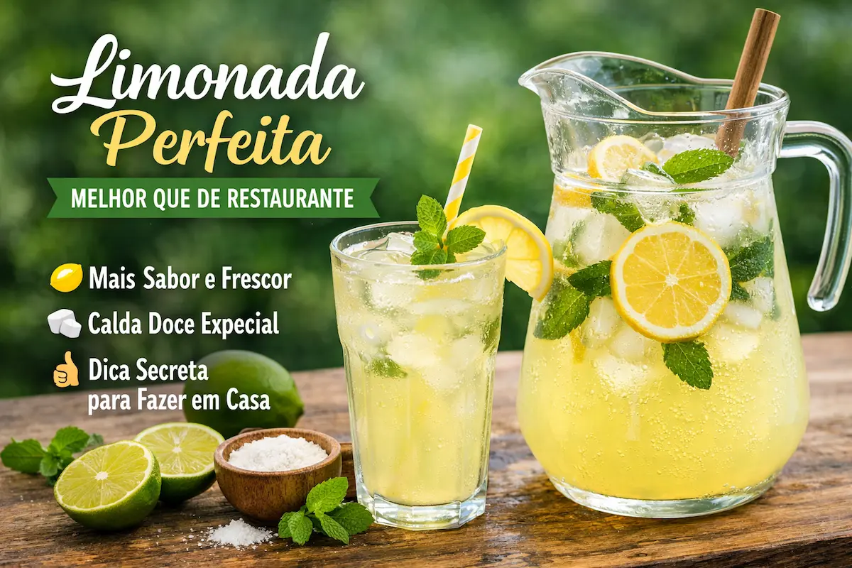 Fazer limonada é simples e fácil, mas com essa dica fica melhor até que a de restaurante