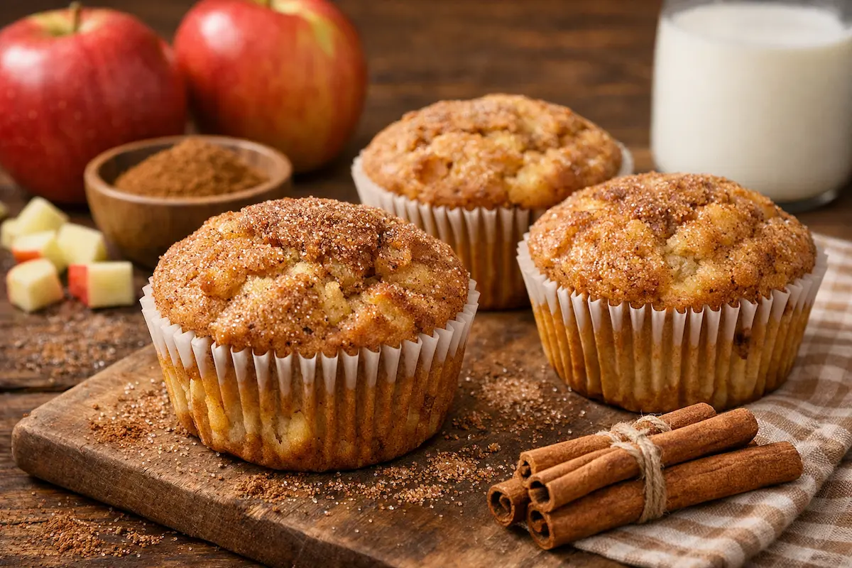 Muffin de maçã com canela