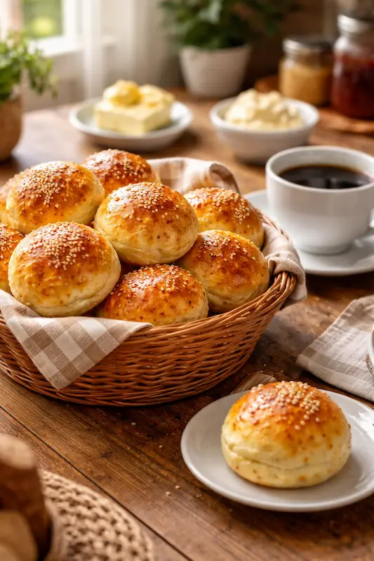 Pãozinho de cebola para o café da tarde