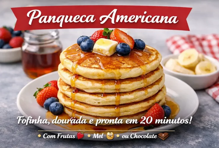 Panqueca Americana Fofinha e Fácil