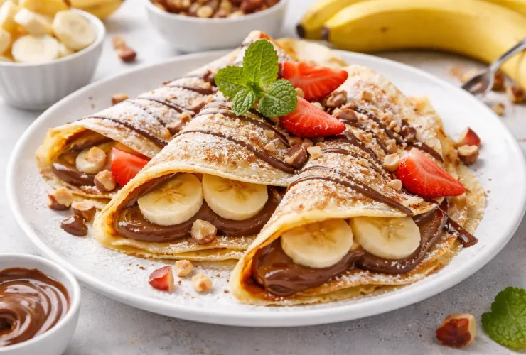 Crepe de banana com Nutella