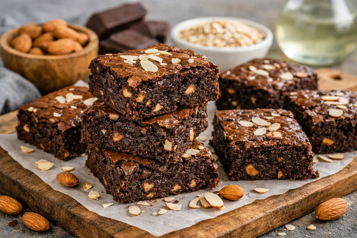 Brownie Sem Glúten e Sem Lactose com Amêndoas