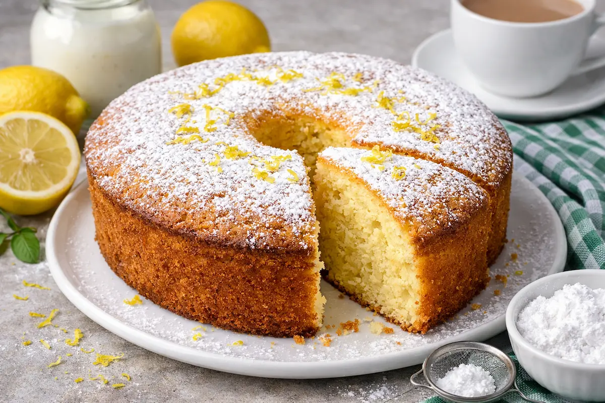 Bolo de Iogurte com Limão Fofinho e Fácil