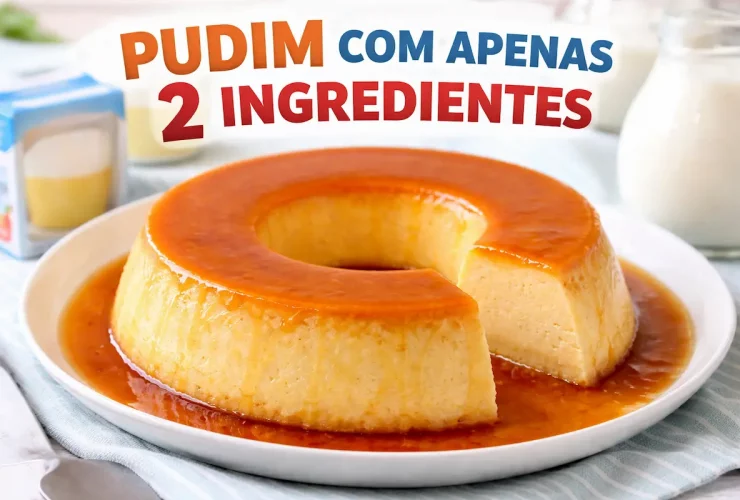 Pudim com apenas 2 ingredientes