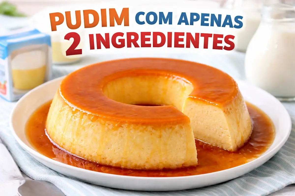 Pudim com apenas 2 ingredientes