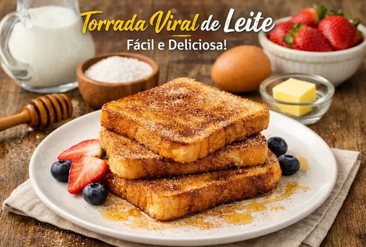 Torrada de leite pronta em minutos irresistível