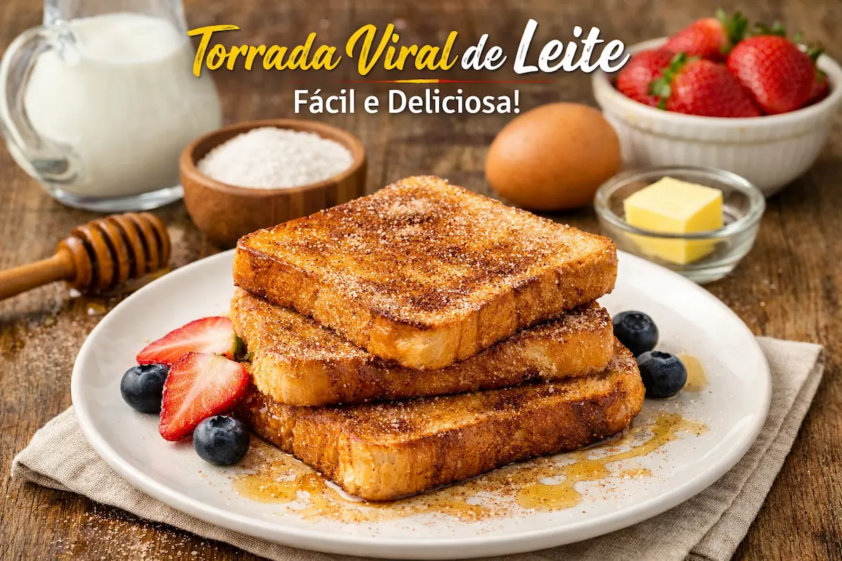 Torrada de leite pronta em minutos irresistível