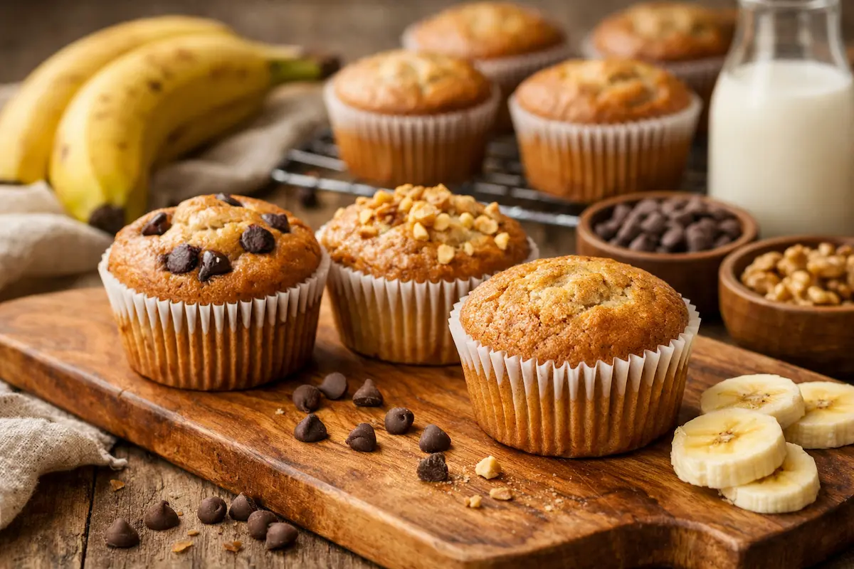 Muffin de banana macio e fácil!